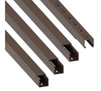 Habengut | Canalina per cavi (con foro di montaggio sul fondo) 40 x 40 mm in PVC, lunghezza 4 m (4 x 1 m di lunghezza), marrone