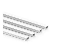 Habengut - Canalina per cavi (con nastro adesivo in schiuma), 7 x 12 mm, in PVC, colore: bianco, lunghezza 4 m (4 x 1 m)