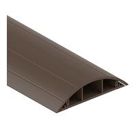 Habengut CC10081 Guida per cavi a pavimento in PVC marrone, ponte per cavi semicircolare per un massimo di 3 cavi/larghezza 7,5 cm, lunghezza 1 m