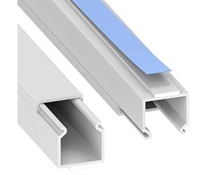 Habengut | Mini canalina per cavi 15 x 15 mm - Canalina piatta autoadesiva per TV e parete, senza foratura, 2 x 1 m, colore bianco, ideale per nascondere i cavi