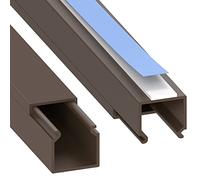 Habengut | Mini canalina per cavi marrone, 15 x 15 mm, piatta, autoadesiva, per parete e mobili, senza foratura, 2 x 1 m, nascondere i cavi