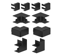 Habengut | Set di accessori (4x ES, 2x IE, 2x AE, 2x FW, 2x pezzi a T) per il montaggio della canalina 15x15 mm, nero