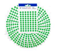 Habercrafts Etichette autoadesive a pois colorati verdi da 8 mm, etichette rotonde adesive per codice colore, interruttori arancioni, spine calandra (490 etichette)