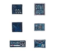 Haberdashery Online - 6 Applicazioni Patch Be Cool Ricamo Termoadesive per Vestiti, Facili da Usare, Resistenti a Lavatrice 30º e Asciugatrice - REF.662-U6