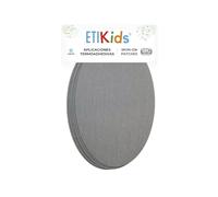 Haberdashery Online 6 Toppe Grigio Chiaro termoadesive. Gomitiere per Proteggere i Vestiti e Riparare Pantaloni, Giacche, Maglioni, Camicie. 16 x 10 cm. RP12C