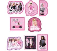 Haberdashery Online 8 toppe Barbie serigrafate da stirare sui vestiti. Applicazioni termoadesive per riparare e decorare pantaloni, giacche, maglioni, zaini