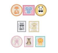 Haberdashery Online - 8 Toppe Serigrafate Animali Termoadesive, Ginocchiere da Stirare, Facili da Usare, Lavabili, Ref.6887