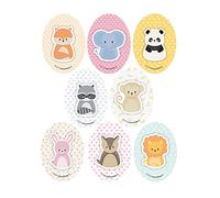 Haberdashery Online - 8 Toppe Serigrafate Ginocchiere Termoadesive da Stirare, Facili e Veloci, Lavabili in Lavatrice a 30° - Rif.6886