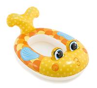 Haberkorn Intex - Barca per bambini con gommone o piscina gonfiabile in 3 motivi (giallo/pesce)