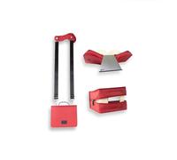 HabersackSKIN Tasche BASIC Gr. XL in Rubin-Rot mit Tragegurt & Buchstütze: Nylon/Leder Jura-Einband-Set für Beck'schen Loseblattwerke mit Textblockbreite 100 mm/Buchrückenbreite 115 mm