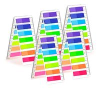 Habett Segnapagina Etichette, 1400 Pezzi Autoadesivo Note Marker Foglietti Adesivi Portabile Adesivi Colorati Indice, Blocchetti memo adesivi per Marcatore Segnalibri (7 colori, 10 set)