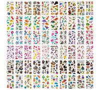 Habett Tatuaggi Temporanei per Bambini Set 60 Fogli Adesivi, Unicorno Dinosauro Spazio Pirata Animali, Regali Gratificanti per Ragazzi, Feste di Compleanno