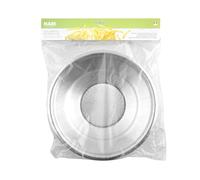Habi 475 Colafritto Alluminio di Portata, 30 cm, Metallo, Argento, 30cm
