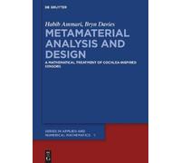 Habib Ammari Bryn Davies Metamaterial Analysis and Design (Copertina rigida)