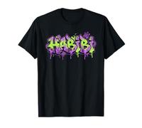 Habibi Graffiti Green Purple Hip Hop Maglietta