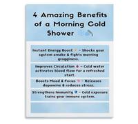 Habit Stacking Benefits Poster Morning Routine Wall