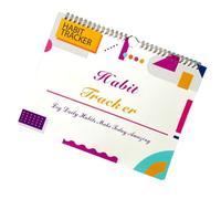 Habit Tracker, agenda con rilegatura a , senza data | Pianificatore di abitudini senza data con tabella degli obiettivi per la salute, il fitness e le finanze