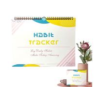 Habit Tracker Calendario Diario Giornaliero Tracker di abitudini non datate | Rilegatura a spirale per produttività Felicità Motivazione Focus Successo Realizzazione Progresso Benessere Gioia