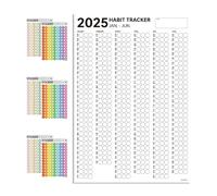 Habit Tracker Calendario, pianificatore 6, diario settimanale mensile delle abitudini, aumento della produttività, pianificatore degli obiettivi, carta da 250 g, ultra bianca, casa o ufficio