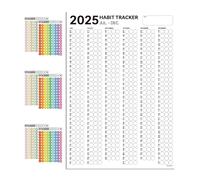 Habit Tracker Journal- 6 Day E Abitudine Trackers, 41x59 Cm Journal Portatile Per La Definizione Degli Obiettivi | Pianificatore Di Tracker Di Abitudini Settimanali E Mensili Per Aument
