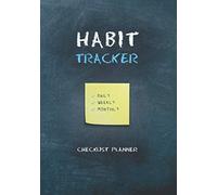 Habit Tracker Journal: Circular Daily, Weekly and Monthly Checklist Planner