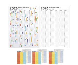 Habit Tracker Planner - Habit Tracker Calendar, Goal Setting Planner, Boost Productivity Motivation Tool, 12 Monthly Habitt Trackers Journal For Women Men Kids Children Family Adults