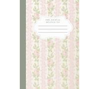 Habit tracker weekly journal: Sage green and pink. Has a habit tracker, goal maker, and weekly questions to reflect on your week