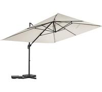 Habitat et Jardin Ombrellone da giardino in alluminio decentrato Sky 4" - 3 x 4 m - Ecru