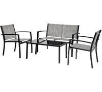 Habitat et Jardin Salotto da Giardino Basso Lino - 4 posti - Grigio