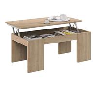 Inter Link Letto matrimoniale Letto Multifunzione Letto con contenitore Letto funzionale Con comodini 6 cassetti 8 nicchie Legno massiccio Con 2 molle Naturale Claas 160 x 200 cm
