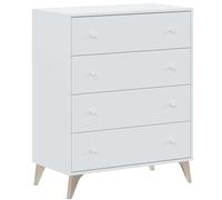KIT CASSETTONE CASSETTIERA COMò 4 CASSETTI BIANCO NORDICO 77,5X40X95H CM MOBILE