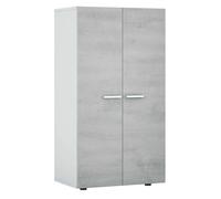 Scarpiera Mobile Multiuso Armadietto Porta Scarpe 7 Ripiani Legno Grigio Cemento