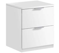 FORES HABITAT Comodino 2 cassetti in legno 38x34x45h cm colore Bianco - LC7820O Linea Urban
