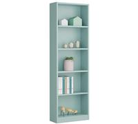 Habitdesign Hugo U01- Scaffale giovanile a 6 ripiani, modello I-Joy, dimensioni: 180 cm (altezza) x 52 cm (larghezza) x 25 cm (profondità), verde acqua