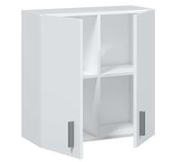 Habitdesign Mobiletto pensile multiuso, rifinito in colore bianco, misure: 59 cm (larghezza) x 60 cm (altezza) x 26,5 cm (profondità)