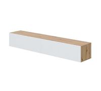 Habitdesign Mobili TV da sala da pranzo Kaway Colore rovere Nodi e Bianco Artik 35x180x28 cm