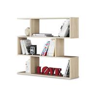 Habitdesign Scaffale soggiorno, sala da pranzo, libreria ufficio, separatore per ambienti, modello Athena, colore rovere canadese, dimensioni: 110 cm (larghezza) x 97 cm (altezza) x 24 cm (profondità)