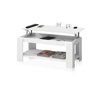 Tavolo elevabile, Modello Ambit, Finitura Artik White, Misure: 102 cm (Lunghezza) x 43/54 cm (Altezza) x 50 cm (Profondità)