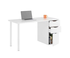 Habitdesign Vittoria B02 Scrivania e Cassettiera, 138 x 60 x 74, Bianco