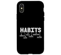 Habits Acronym Motivation Inspirational Personal Growth Custodia per iPhone X/XS