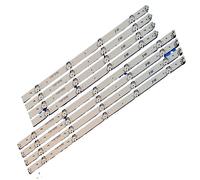 HABITZ Striscia LED 8 pz/set compatibile for LG 49 TV 49UF6400 49UF6407 49LF510V 49UF640V NC490DUE-SADP2 LGE-WICOP-49INCH-UHD-FHD-REV05 GAN01-1255A-P1