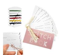 HABNI 1 Pezzo Mini Libro Creativo Fai Da Te, Mini Biglietti da Cucito Creativi, Migliora le Tue Abilità di Cucito, libro da Ricamo, Mini Set da Cucito Portatile, Impara Tecniche di Cucito