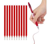 HABNI 10 Pezzi Mine Di Ricambio Cancellabili Compatibili Con Legami Facili Da Cancellare Per La Scuola E La Vita Di Tutti I Giorni Punta Della Penna 0,7Mm Altezza 13Cm Colori Rosso