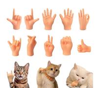 HABNI 10 Pezzi Tiny Hands, Mini Mano Sinistra Mano Destra Piccola Mano Burattini Da Dito Mini Dita Per Giochi, Trucchi Magici, Interazione Con Animali Domestici, Giocattoli Scherzosi