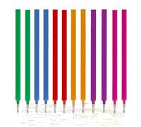 HABNI 12 Pezzi Ricariche Cancellabili Compatibili con Legami,Colorate Refill Penne Cancellabili Set, Confezione Semplice, Punta Della penna 0,7 mm, Altezza 13 cm,6 Colori