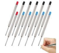 HABNI 12 Pezzi Ricariche in Gel per Penna a Sfera, Refill Compatibili con Parker, Punta Fine 1 mm Penna Ricariche Inchiostro per Penne a Sfera Ricariche Sostituibili(5 Blu + 5 Nero + 2 Rosso)