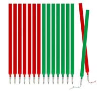 HABNI 16 Pezzi Ricariche Cancellabili Compatibili con Legami,Colorate Refill Penne Cancellabili Set, Confezione Semplice, Punta Della penna 0,7 mm, Altezza 13 cm（8 Verde+8 Rosso）