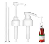 HABNI 2 Pezzi Dispenser a Pompa Compatibile con Sciroppo per Caffè Monin - Pompa Dosatrice Snap-On per Dispenser di Sciroppo 10ml - Testina Pompa per Bottiglie da 700ml e 1000ml