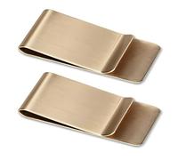 HABNI 2 Pezzi Ferma Soldi Da Uomo Fermasoldi In Acciaio Inox Metallo Sottile Fermasoldi Portatile Per Banconote Fattura Credito Carte Fisso Titolare Del Documentoo E Uomini Donne Regalo