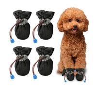 HABNI 4 Calzini Per Cani Con Zampe Che Smettono Di Leccare Le Zampe, Protezioni Regolabili Anti Leccare Le Zampe Del Cane, Per Zampe Ferite, Impermeabili Calzini Antiscivolo Per Cani,Suola Antiscivolo